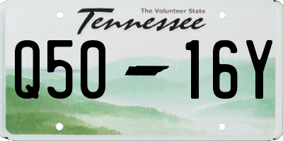 TN license plate Q5016Y