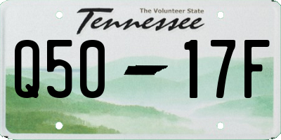 TN license plate Q5017F