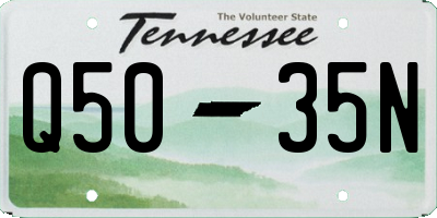 TN license plate Q5035N