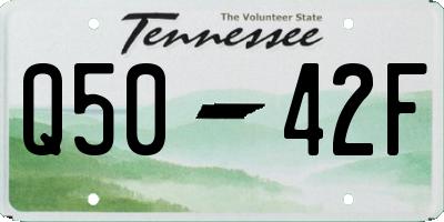 TN license plate Q5042F