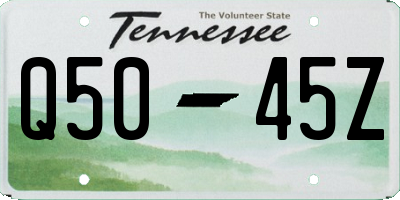 TN license plate Q5045Z