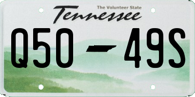 TN license plate Q5049S
