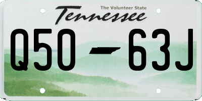 TN license plate Q5063J