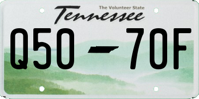 TN license plate Q5070F