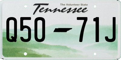 TN license plate Q5071J