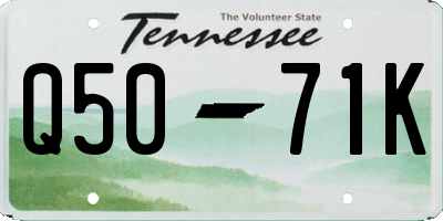 TN license plate Q5071K
