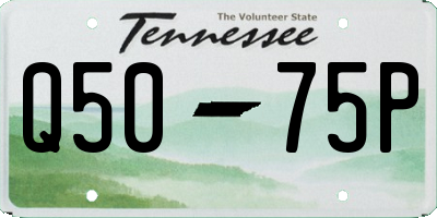 TN license plate Q5075P