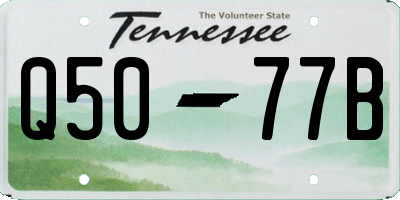 TN license plate Q5077B