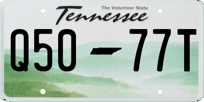 TN license plate Q5077T