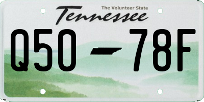 TN license plate Q5078F