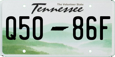 TN license plate Q5086F