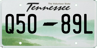 TN license plate Q5089L