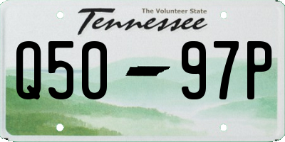 TN license plate Q5097P