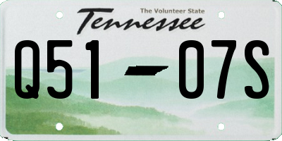 TN license plate Q5107S