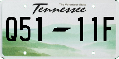 TN license plate Q5111F