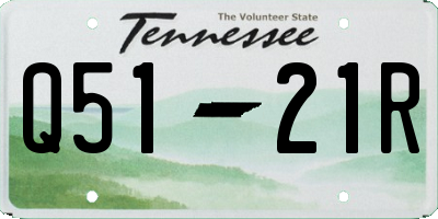 TN license plate Q5121R
