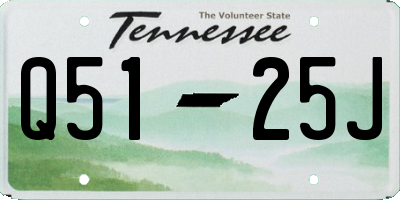 TN license plate Q5125J