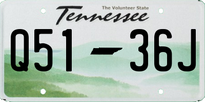 TN license plate Q5136J