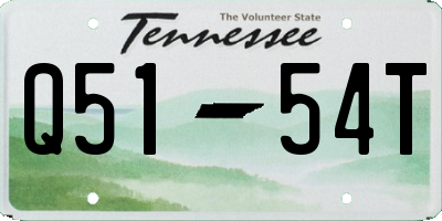 TN license plate Q5154T