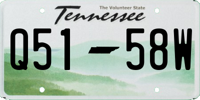 TN license plate Q5158W