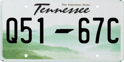 TN license plate Q5167C