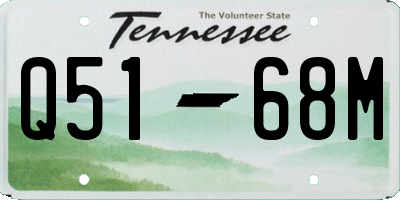 TN license plate Q5168M