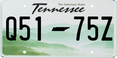 TN license plate Q5175Z