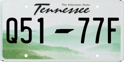 TN license plate Q5177F