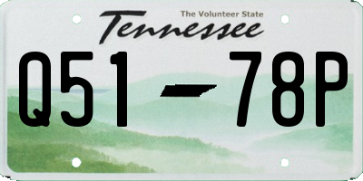 TN license plate Q5178P
