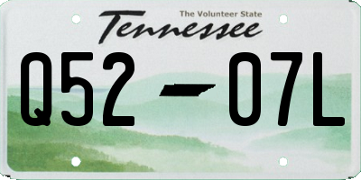 TN license plate Q5207L