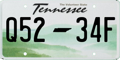 TN license plate Q5234F