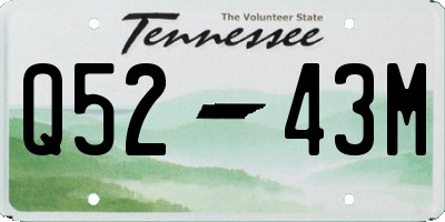 TN license plate Q5243M