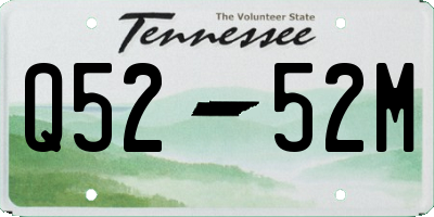 TN license plate Q5252M