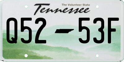 TN license plate Q5253F