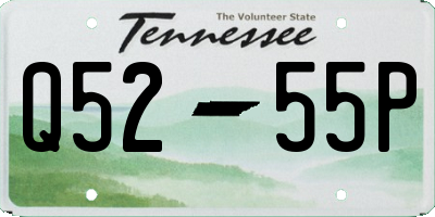 TN license plate Q5255P