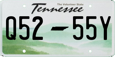 TN license plate Q5255Y