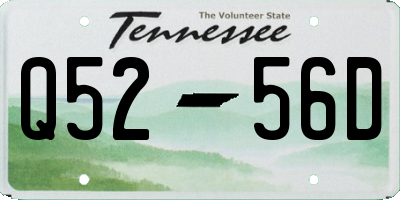 TN license plate Q5256D