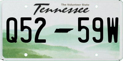 TN license plate Q5259W