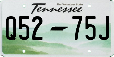 TN license plate Q5275J
