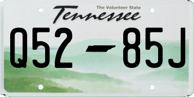 TN license plate Q5285J