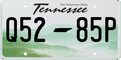 TN license plate Q5285P