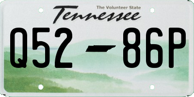 TN license plate Q5286P