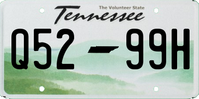 TN license plate Q5299H
