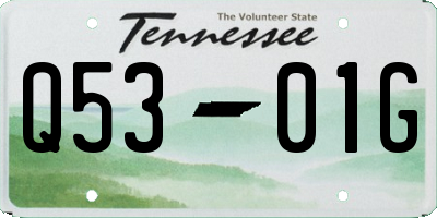 TN license plate Q5301G
