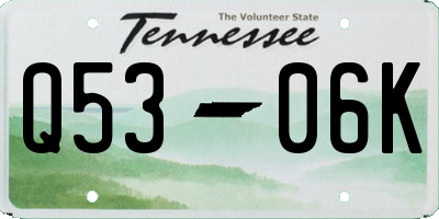 TN license plate Q5306K