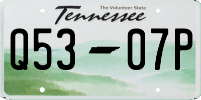 TN license plate Q5307P
