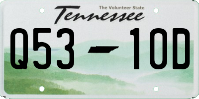TN license plate Q5310D