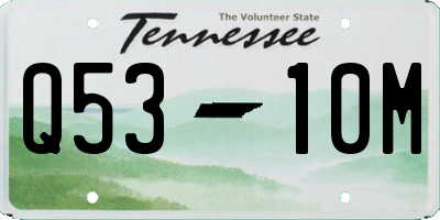 TN license plate Q5310M