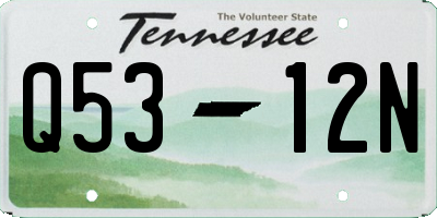 TN license plate Q5312N
