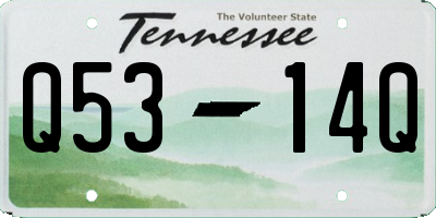 TN license plate Q5314Q